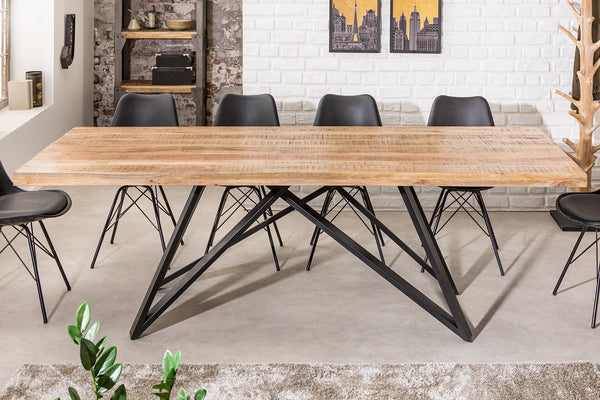 Iron Craft Solid Mango Wood Natural Round Dining Table 120cm - Artico  Interiors