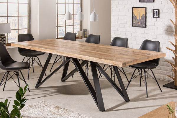 Iron Craft Solid Mango Wood Natural Round Dining Table 120cm - Artico  Interiors