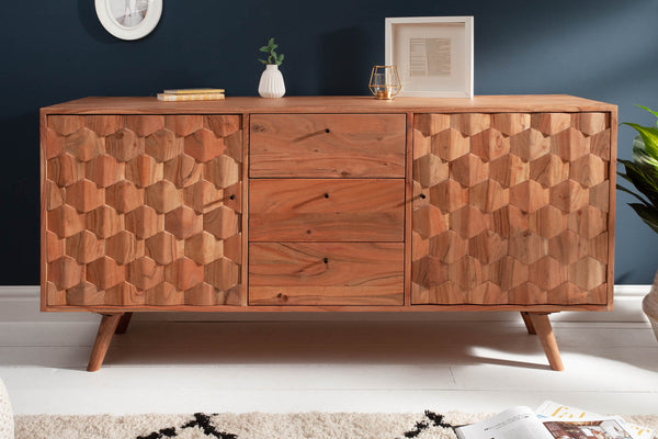 Mystic Solid Sheesham Wood Sideboard 145 cm Artico Interiors