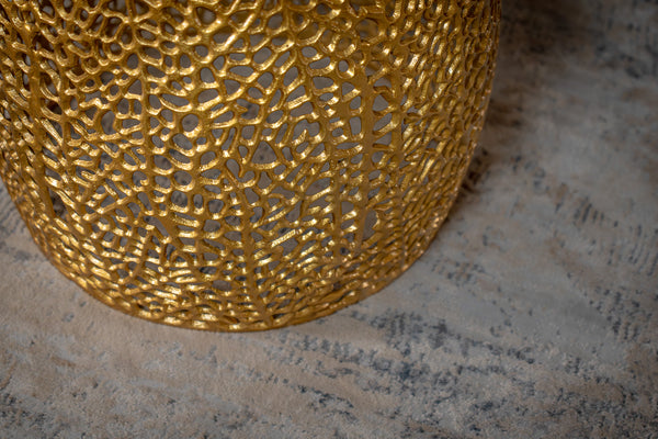 Golden Coral Aluminium Design Gold Side Table Set of 2