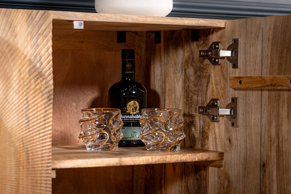 Sunset Handcrafted Solid Mango Wood Natural Brown Sideboard 140 cm