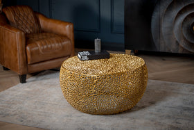 Golden Coral Aluminium Design Gold Coffee Table 80cm
