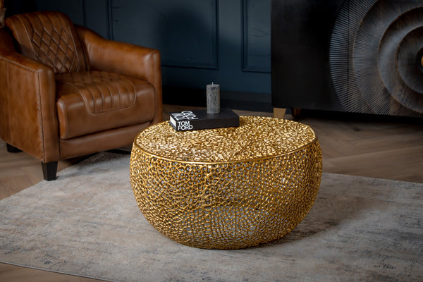 Golden Coral Aluminium Design Gold Coffee Table 80cm