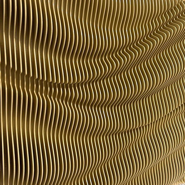 Carved 3D Wall Art - Large Textured Gold Statement Wall Panel  120 x 80cm