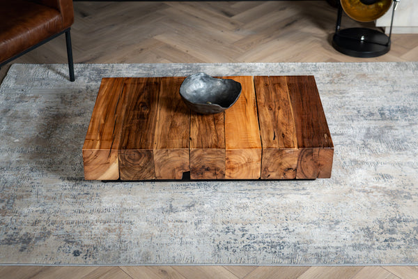 Organic Living Recycled Wood Beam Coffee Table in Natural 100cm