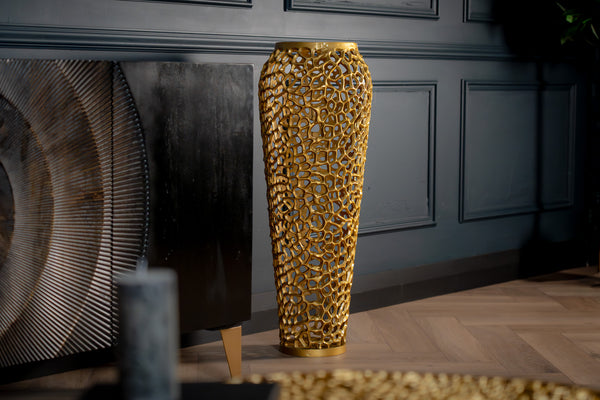 Golden Coral Aluminium Design Gold Vase 92cm