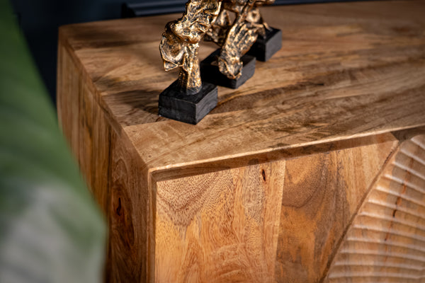 Sunset Handcrafted Solid Mango Wood Natural Brown Sideboard 140 cm