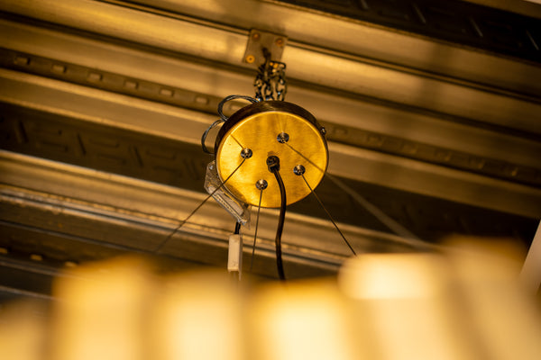 Aurora Handcrafted Glass Chandelier with Gold Finish 90cm