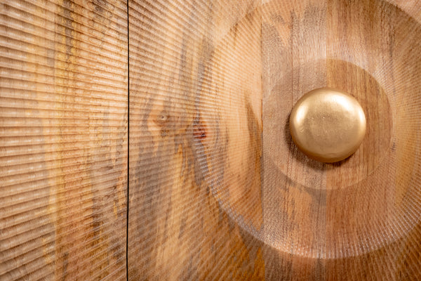 Sunset Handcrafted Solid Mango Wood Natural Brown Sideboard 140 cm