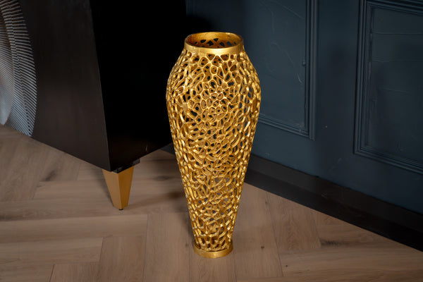 Golden Coral Aluminium Design Gold Vase 64cm