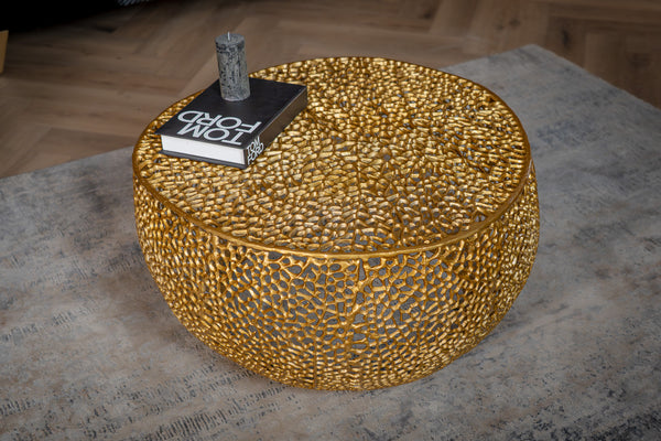 Golden Coral Aluminium Design Gold Coffee Table 80cm
