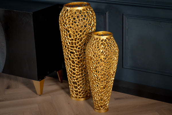 Golden Coral Aluminium Design Gold Vase 92cm