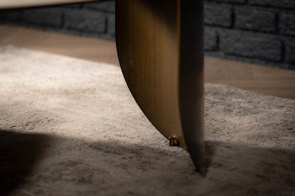 Petroio Italian Sintered Stone Round Coffee Table in Crystal Blue Marble Look90 cm