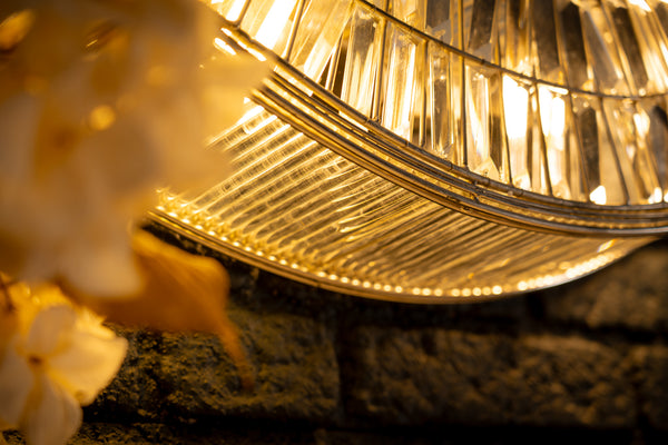 Aurora Halo Handcrafted Round Mirror Wall Lamp 90cm