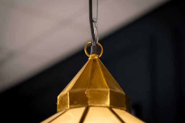 Celeste Handcrafted Embossed Lantern Ceiling Lamp in Gold 60cm
