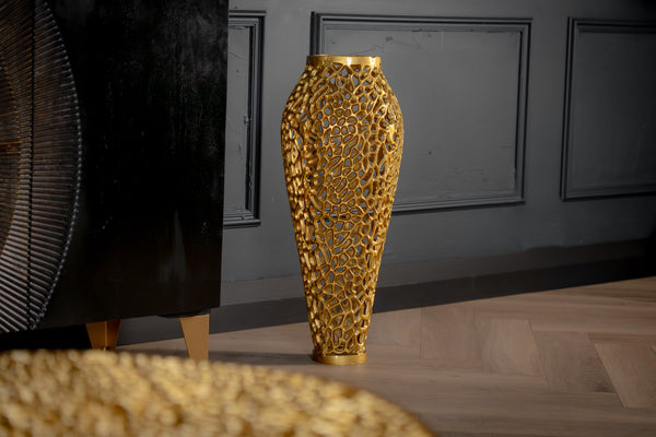 Golden Coral Aluminium Design Gold Vase 64cm