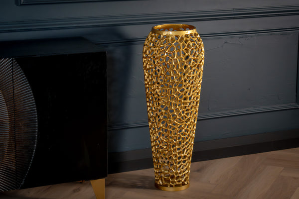 Golden Coral Aluminium Design Gold Vase 92cm