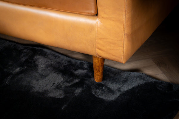 California Genuine Leather 3 Seater Sofa in Light Brown Colour 185 cm