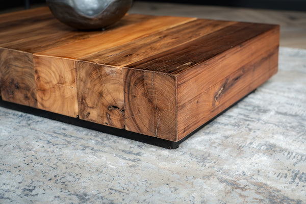 Organic Living Recycled Wood Beam Coffee Table in Natural 100cm