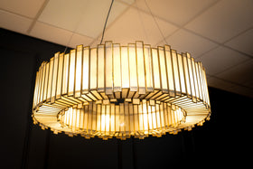 Aurora Handcrafted Glass Chandelier with Gold Finish 90cm