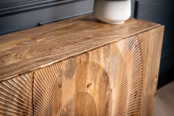Sunset Handcrafted Solid Mango Wood Natural Brown Sideboard 140 cm