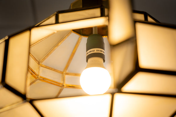 Celeste Handcrafted Embossed Lantern Ceiling Lamp in Gold 60cm