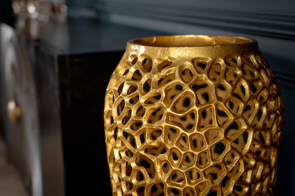 Golden Coral Aluminium Design Gold Vase 92cm