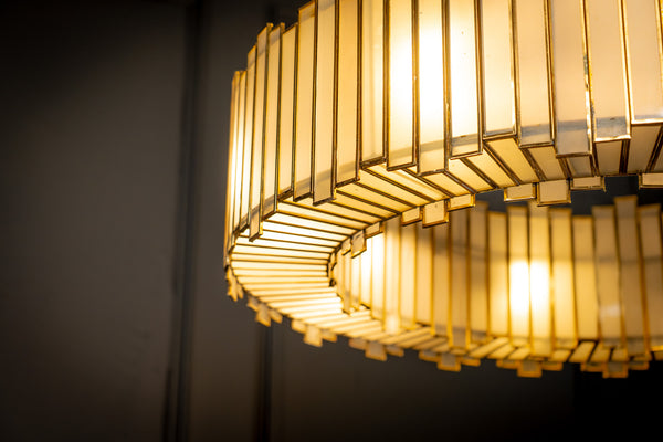 Aurora Handcrafted Glass Chandelier with Gold Finish 90cm