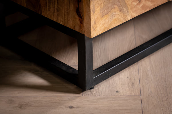 Sunset Handcrafted Solid Mango Wood Natural Brown Sideboard 140 cm