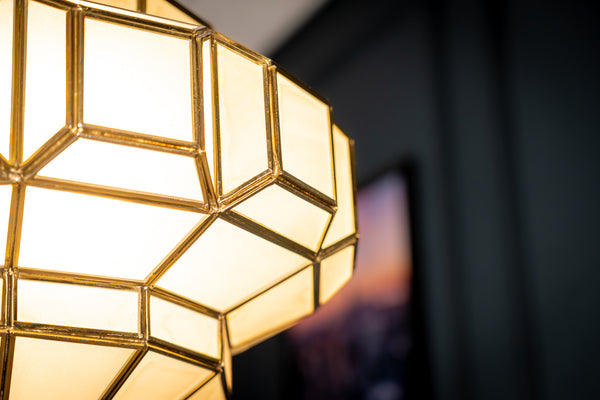 Celeste Handcrafted Embossed Lantern Ceiling Lamp in Gold 60cm