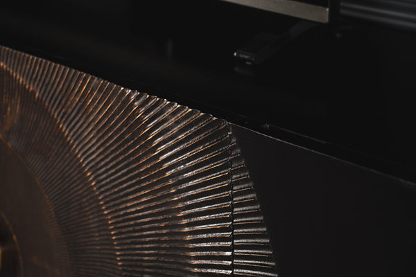 Sunset Solid Mango Wood Floating TV Unit in Black 180cm