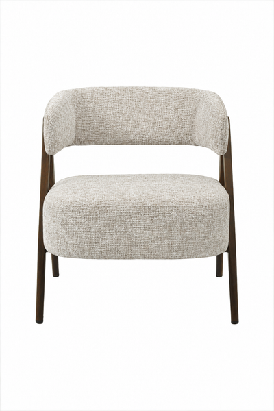 Oatmeal Textured Upholstered Armchair - Colette