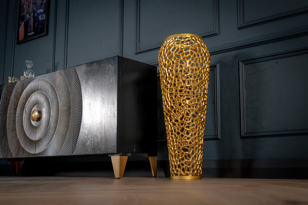 Golden Coral Aluminium Design Gold Vase 92cm