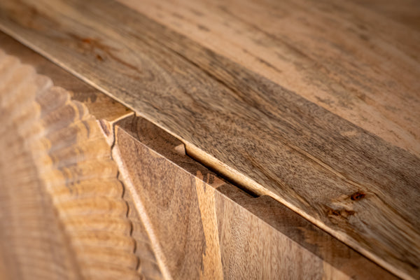 Sunset Handcrafted Solid Mango Wood Natural Brown Sideboard 177 cm