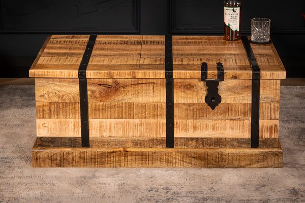 Cellar Mango Wood Coffee Table Bar with wine storage 100 cm