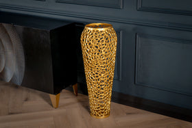 Golden Coral Aluminium Design Gold Vase 92cm