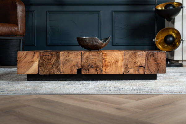 Organic Living Recycled Wood Beam Coffee Table in Natural 100cm