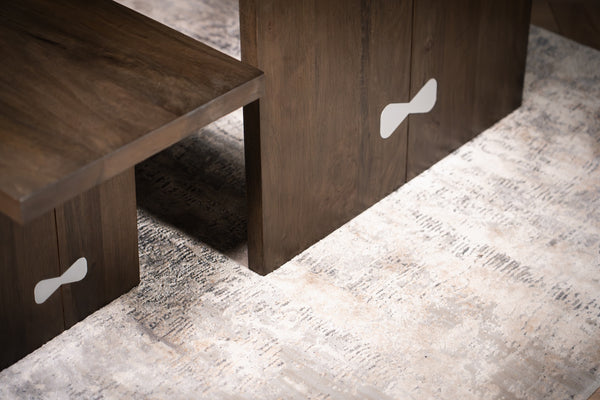 Butterfly Solid Mango Wood Dining Table Grey 200 cm