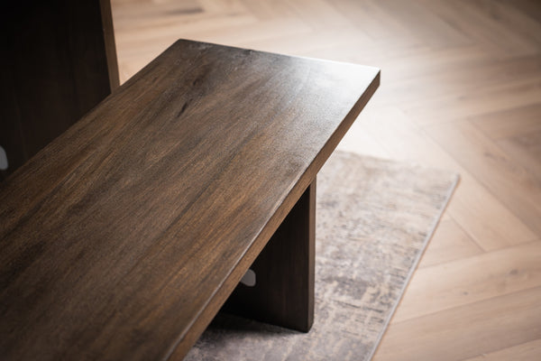 Butterfly Solid Mango Wood Dining Bench in Grey 160 cm