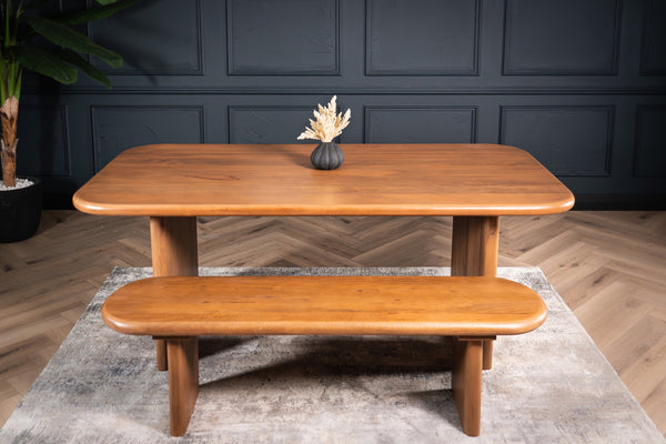Como Solid Mango Wood Bench in Natural 160cm