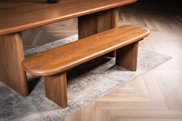 Como Solid Mango Wood Bench in Natural 160cm