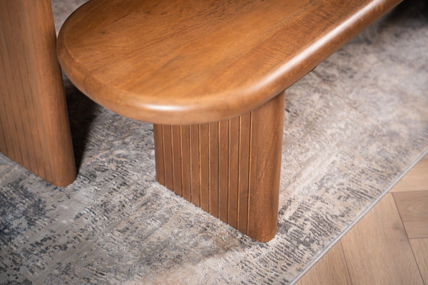 Como Solid Mango Wood Bench in Natural 160cm