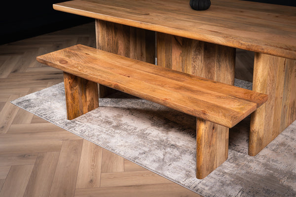 Rodos Solid Mango Wood Dining Bench 160 cm