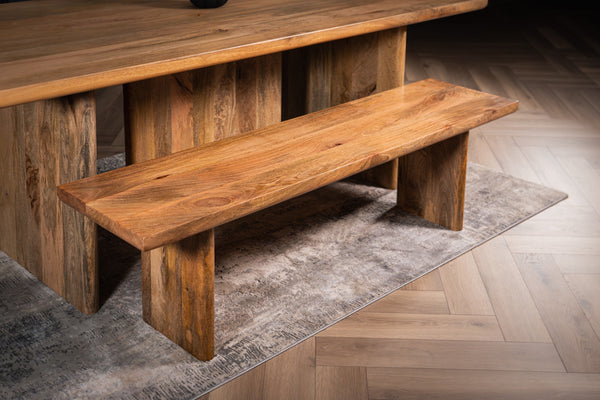 Rodos Solid Mango Wood Dining Bench 160 cm