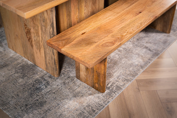 Rodos Solid Mango Wood Dining Bench 160 cm