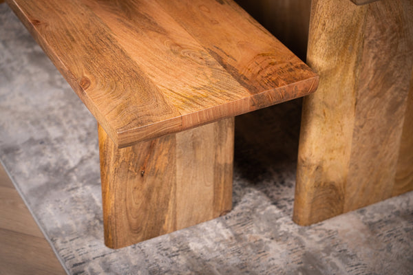 Rodos Solid Mango Wood Dining Bench 160 cm
