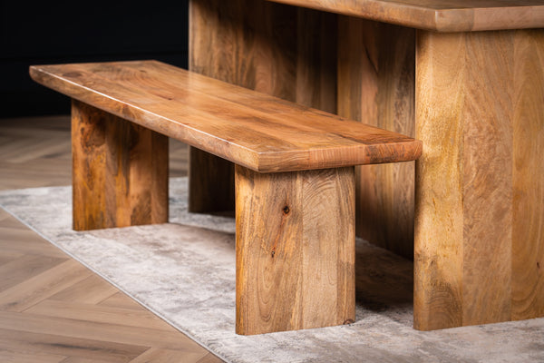 Rodos Solid Mango Wood Dining Bench 160 cm