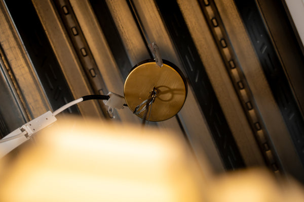 Celeste Handcrafted Embossed Lantern Ceiling Lamp in Gold 60cm