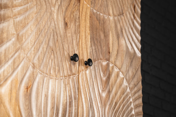 Scorpion Highboard Cabinet 3D Solid Mango Wood in Natural Brown 120CM