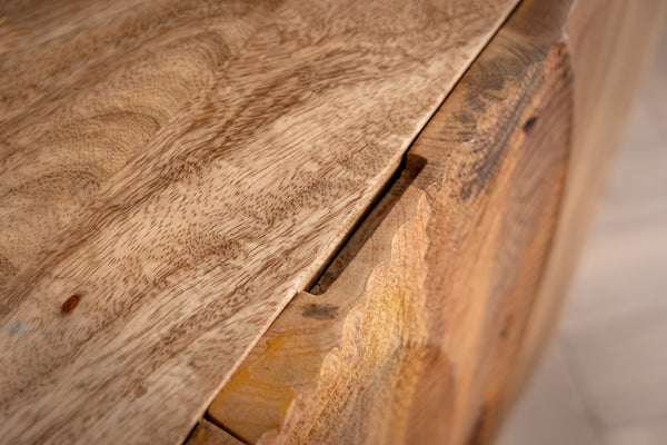 Sunset Handcrafted Solid Mango Wood Natural Brown Sideboard 140 cm